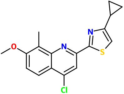 MC002221 Chloro-(cyclopropyl-thiazolyl)-methoxy-methylquinoline